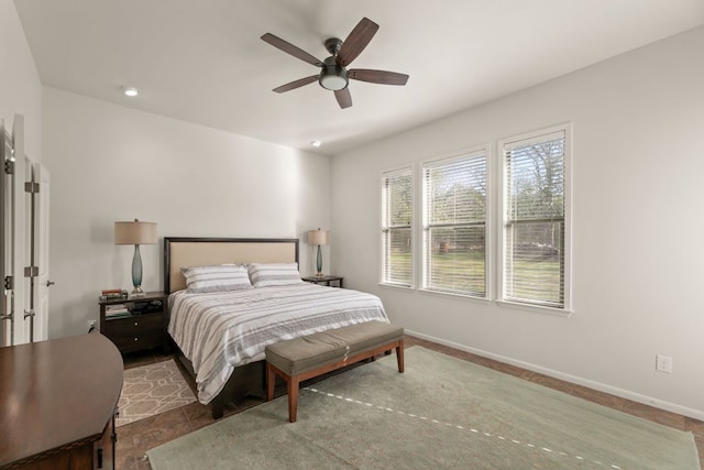 9300 N Madrone Trl, Austin, TX 78737 - bedroom featuring baseboards and ceiling fan