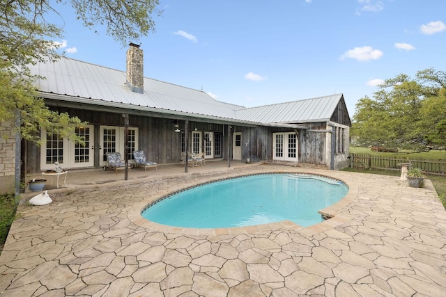 27846 Natural Bridge Caverns Rd, San Antonio, TX 78266 - view of pool with french doors and a patio