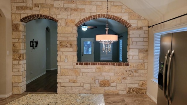 1002 Boxwood Loop, Georgetown, TX 78628 - hall featuring arched walkways and baseboards