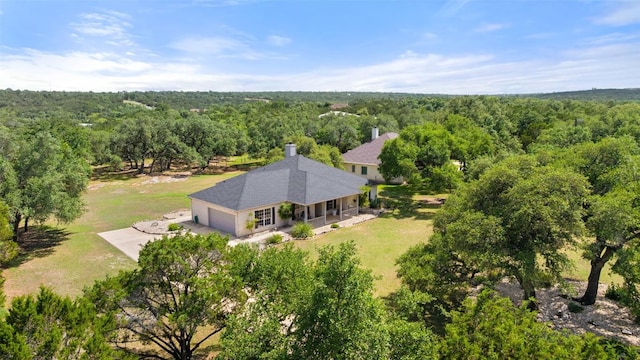 14717 Crosscreek Dr, Austin, TX 78737 - view from above of property featuring a forest