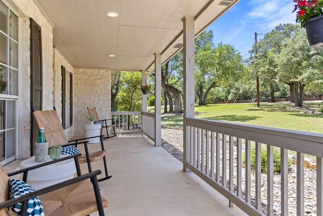 14717 Crosscreek Dr, Austin, TX 78737 - porch featuring a lawn