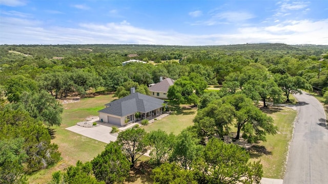 14717 Crosscreek Dr, Austin, TX 78737 - view from above of property featuring a heavily wooded area
