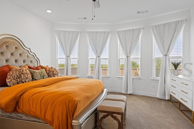 400 Turnbuckle Bnd, Leander, TX 78641 - bedroom with light carpet, ceiling fan, and recessed lighting