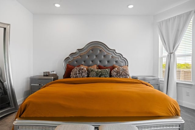 400 Turnbuckle Bnd, Leander, TX 78641 - carpeted bedroom with baseboards and recessed lighting