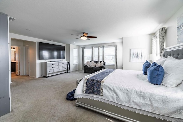 1224 Euless Ln, Leander, TX 78641 - carpeted bedroom featuring ceiling fan