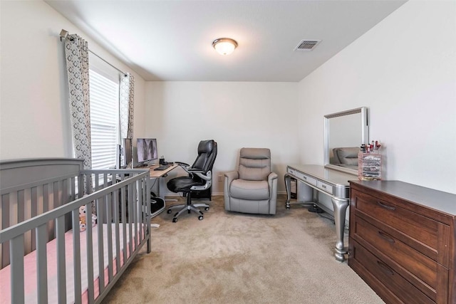1224 Euless Ln, Leander, TX 78641 - bedroom with a desk and light carpet