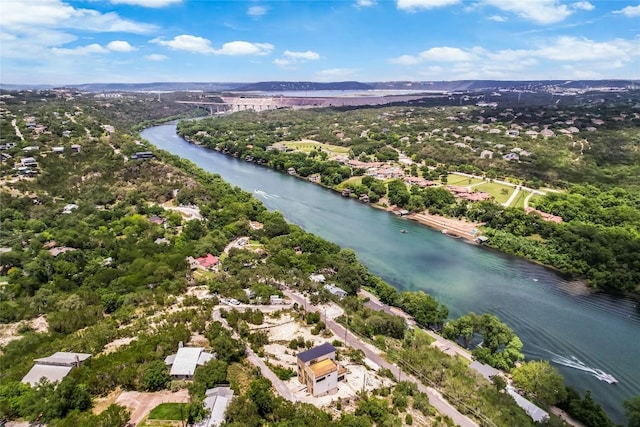 2404 Big Horn Dr, Austin, TX 78734 - drone / aerial view of a nearby body of water and a notable bridge
