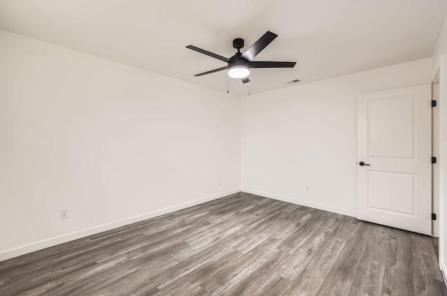 7103 Treasure Cv Unit B, Austin, TX 78745 - unfurnished room featuring ceiling fan and wood finished floors