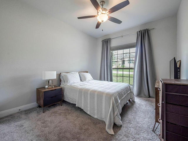 114 Loysoya St, Bastrop, TX 78602 - carpeted bedroom with ceiling fan and baseboards