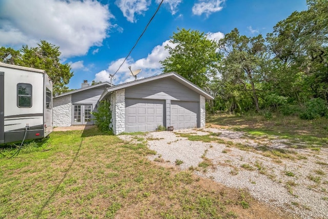 9600 Claxton Dr, Austin, TX 78736 - garage featuring french doors