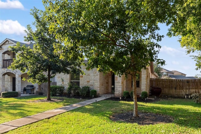 620 Allens Creek Way, Round Rock, TX 78664 - obstructed view of property with stone siding