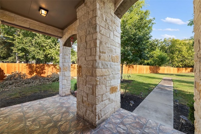 620 Allens Creek Way, Round Rock, TX 78664 - fenced backyard with a patio area