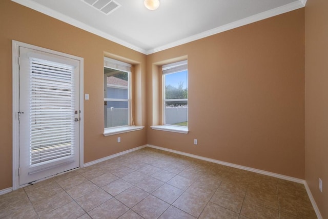 1813 Indian Lodge Dr, Cedar Park, TX 78613 - empty room with crown molding and light tile patterned floors