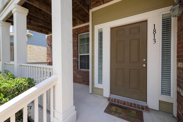 1813 Indian Lodge Dr, Cedar Park, TX 78613 - doorway to property with a porch and brick siding