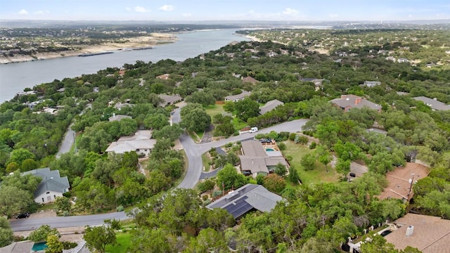 108 Highlander St, Lakeway, TX 78734 - aerial perspective of suburban area with a large body of water