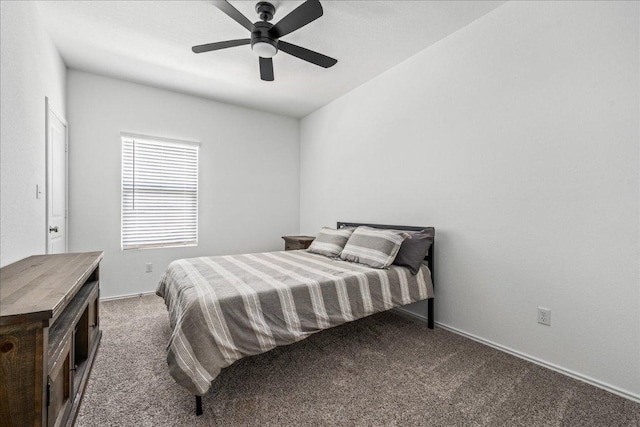 1725 Cobblecrest Ln, Leander, TX 78641 - carpeted bedroom with baseboards and ceiling fan