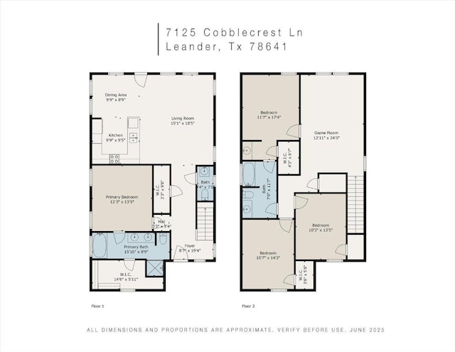 1725 Cobblecrest Ln, Leander, TX 78641 - view of home floor plan