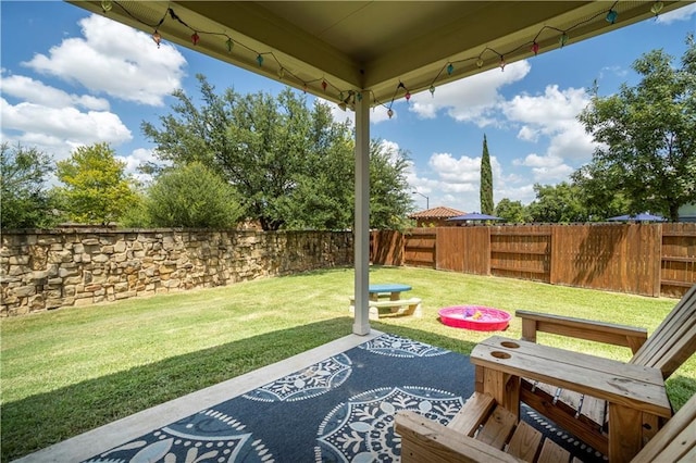2572 Santa Barbara Loop, Round Rock, TX 78665 - view of yard featuring a patio area