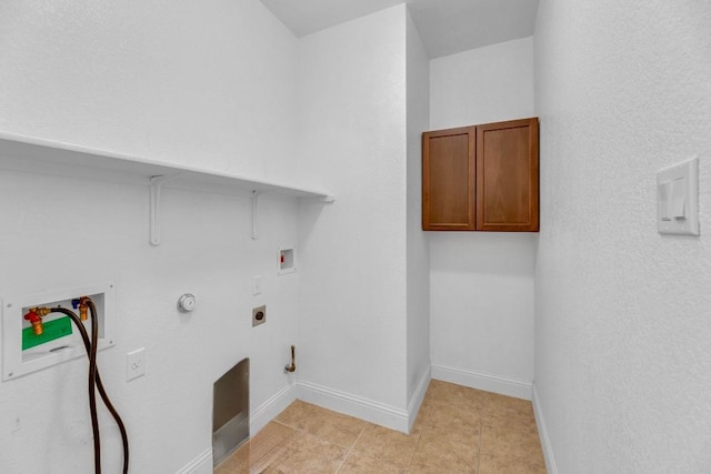 3546 Guadalajara St, Round Rock, TX 78665 - washroom featuring gas dryer hookup, hookup for a washing machine, electric dryer hookup, and light tile patterned flooring