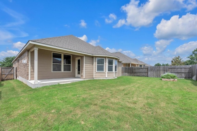 3546 Guadalajara St, Round Rock, TX 78665 - back of property featuring a fenced backyard and a patio