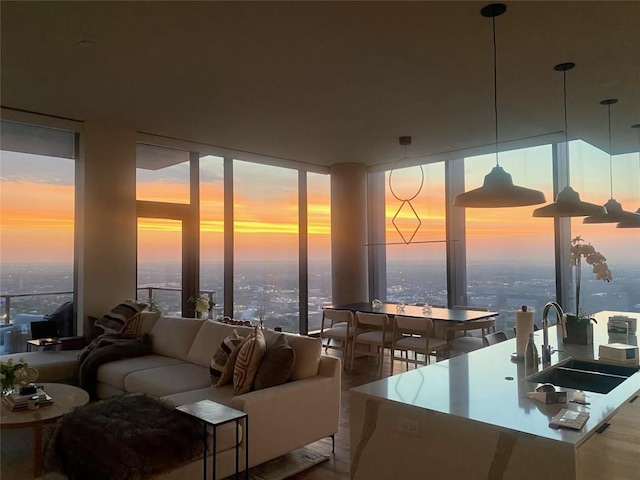 44 E Ave Unit 4603, Austin, TX 78701 - living area with plenty of natural light and floor to ceiling windows