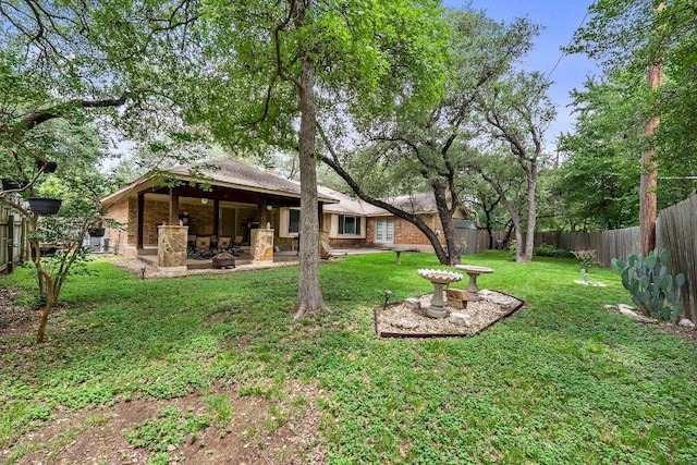 11311 Alhambra Dr, Austin, TX 78759 - fenced backyard with a patio