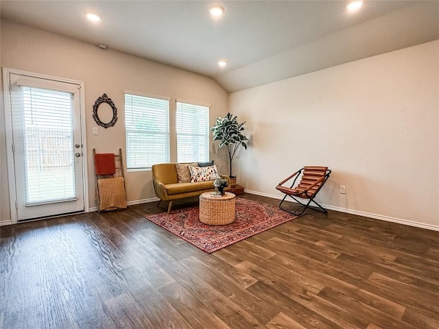 101 Calgary Ln, San Marcos, TX 78666 - sitting room featuring wood finished floors, plenty of natural light, and recessed lighting