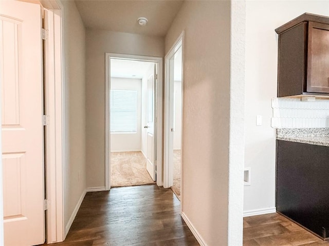 101 Calgary Ln, San Marcos, TX 78666 - corridor with dark wood-style floors