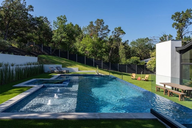 2503 Dip Cv, Austin, TX 78704 - view of pool featuring a pool with connected hot tub