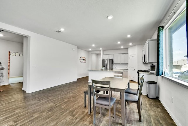 116 Charles Trl, Georgetown, TX 78626 - dining room featuring recessed lighting and dark wood finished floors