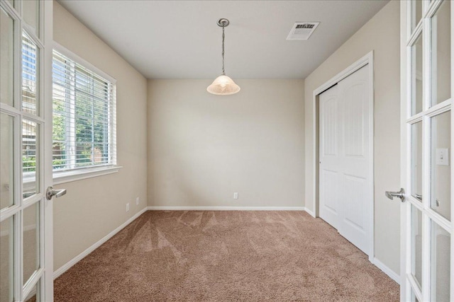 14513 Martial Eagle Dr, Elgin, TX 78621 - unfurnished room with carpet flooring and french doors
