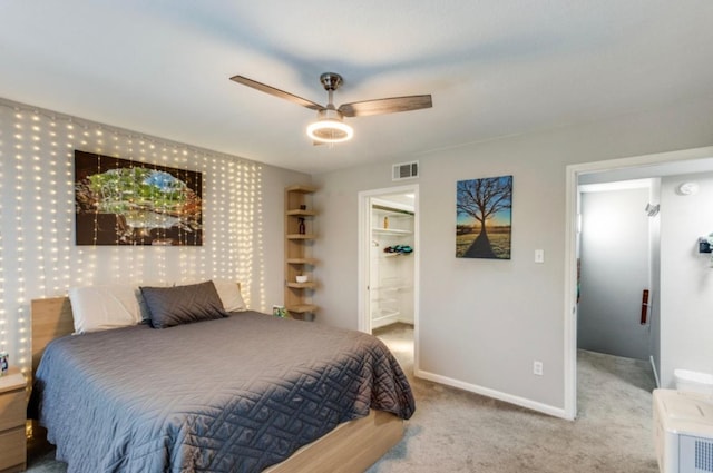 2529 Rio Grande St Unit 51, Austin, TX 78705 - bedroom with carpet, ensuite bath, and ceiling fan