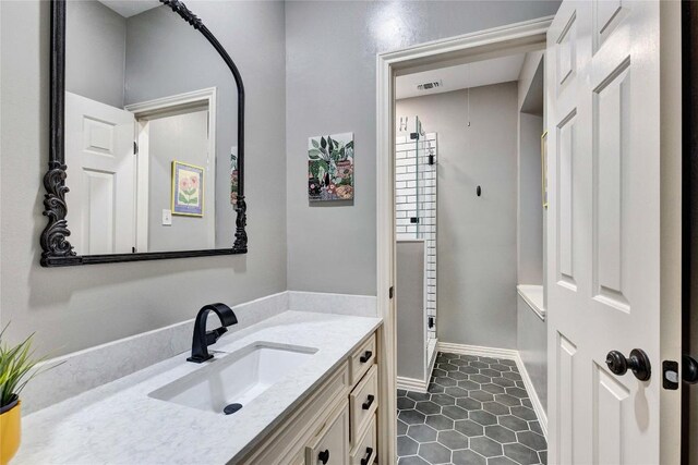 4812 Mantle Dr, Austin, TX 78746 - bathroom featuring vanity and tile patterned floors