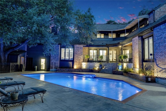 4812 Mantle Dr, Austin, TX 78746 - swimming pool with stairway and a patio area