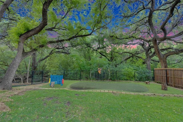 4812 Mantle Dr, Austin, TX 78746 - view of yard featuring a putting green