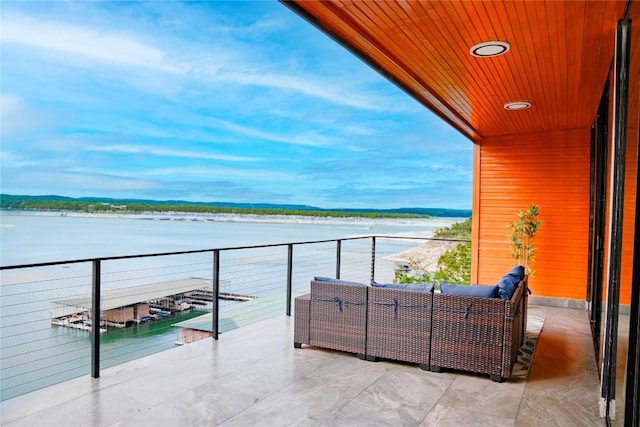 1800 Buffalo Gap Rd, Austin, TX 78734 - balcony featuring a water view and an outdoor hangout area