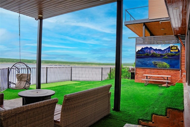 1800 Buffalo Gap Rd, Austin, TX 78734 - fenced backyard featuring a water view