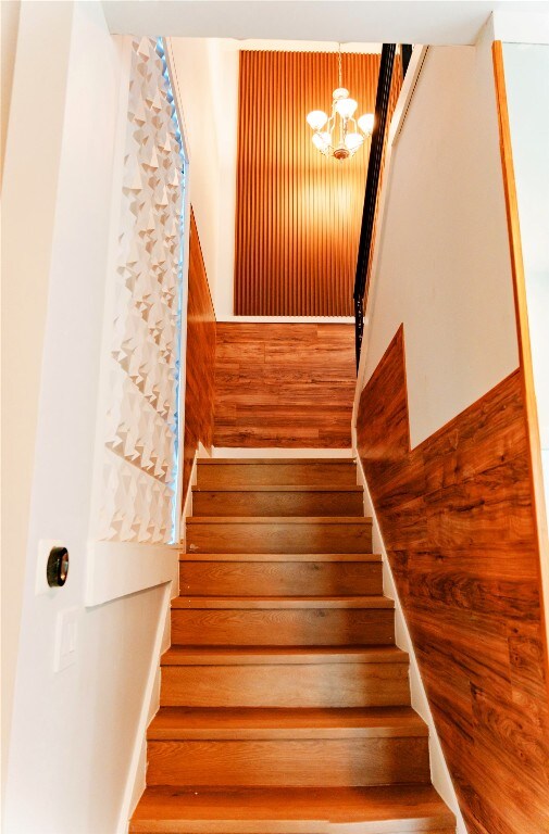 1800 Buffalo Gap Rd, Austin, TX 78734 - stairs featuring wood finished floors