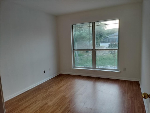1111 Blazewood Dr, New Braunfels, TX 78130 - empty room with healthy amount of natural light, wood finished floors, and baseboards
