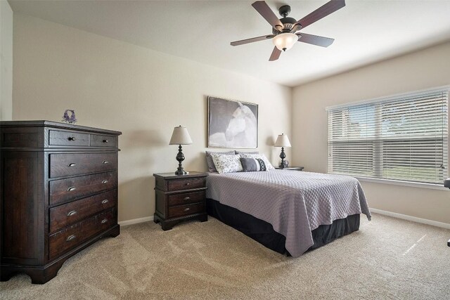 1407 Brashear Ct, Cedar Park, TX 78613 - bedroom featuring light carpet and a ceiling fan