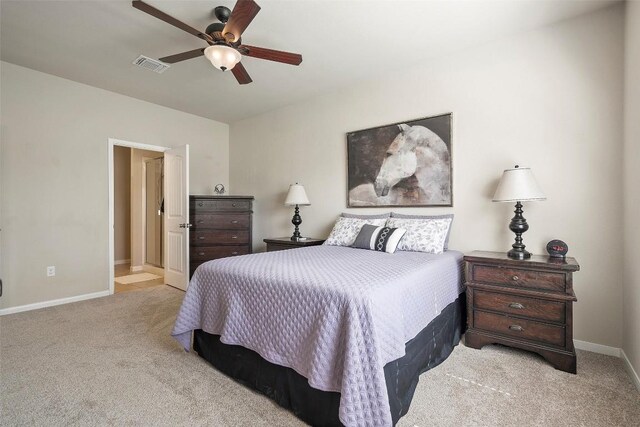 1407 Brashear Ct, Cedar Park, TX 78613 - carpeted bedroom featuring baseboards and a ceiling fan