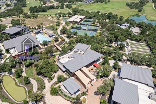 309 Singing Sumac Way, San Marcos, TX 78666 - aerial view of a nearby body of water and a local golf course