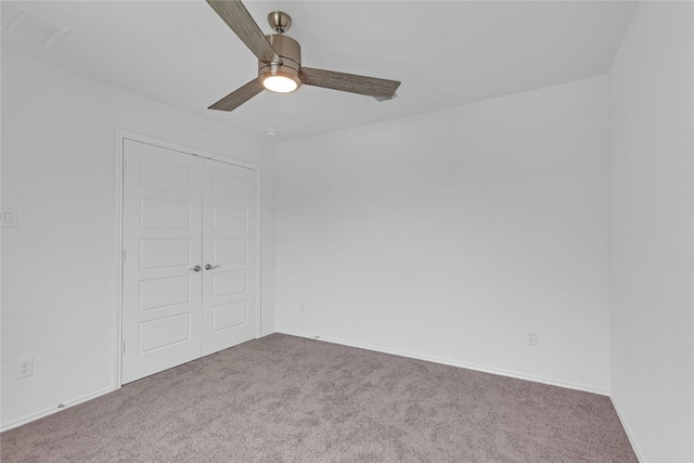 13308 Nancy Reagan St, Manor, TX 78653 - unfurnished bedroom featuring carpet floors, a closet, and a ceiling fan