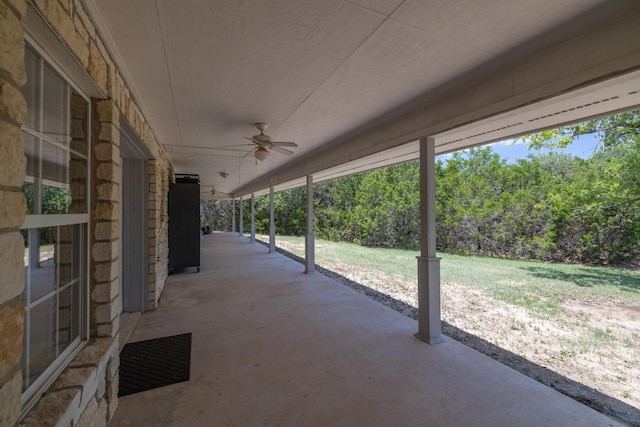 1201 County Road 229, Florence, TX 76527 - view of patio / terrace featuring ceiling fan