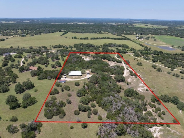 1201 County Road 229, Florence, TX 76527 - overview of rural landscape featuring property parcel outlined