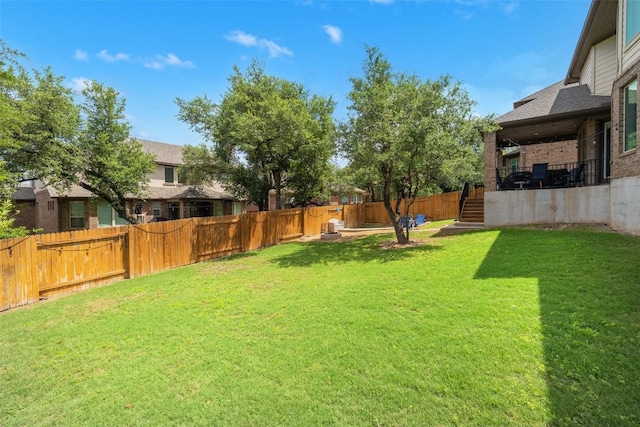 4225 Borho Ranch St, Leander, TX 78641 - fenced backyard with stairway