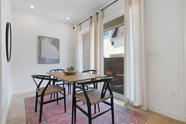 2500 Southland Dr Unit B, Austin, TX 78704 - dining space featuring light carpet and recessed lighting