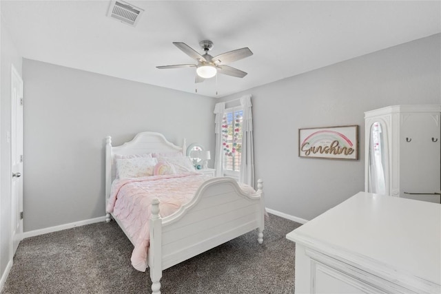 3431 Ranch Park Trl, Round Rock, TX 78681 - carpeted bedroom with baseboards and a ceiling fan