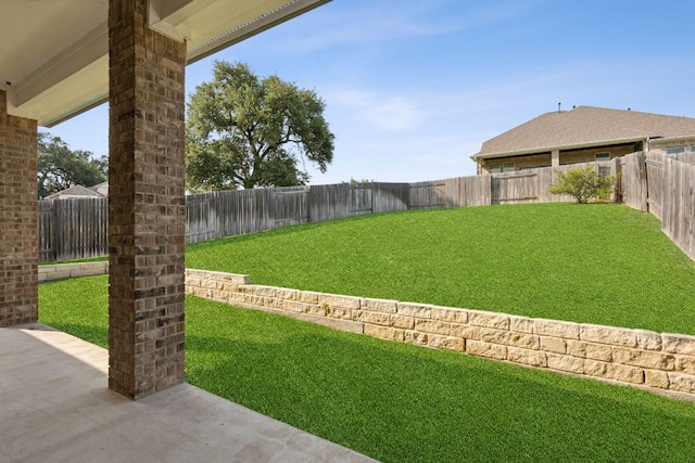 1816 Arapaho Mountain Pass, Leander, TX 78641 - fenced backyard with a patio