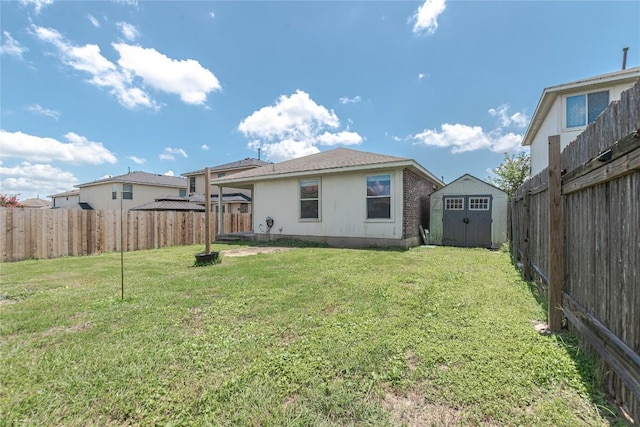 1504 Morning Mist Ln, Pflugerville, TX 78660 - back of property with a storage unit and a fenced backyard